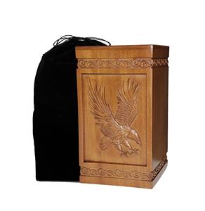 Urnes de remation pour cendres humaines Adulte-Gravure à la main Aigle à tête chauve-Urne funéraire pour mère/père-Affichage de l'enterrement à la maison - Product Image 6