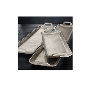 Plateau de service en aluminium de dernière conception pour la maison à un prix raisonnable Plateau de service en métal de la meilleure qualité en forme de rectangle - Product Image 6