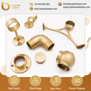 Meilleure qualité en laiton polonais Center Post Foot Rail Supports Design contemporain en vrac Balustrades mains courantes 3 ans de garantie - Product Image 3