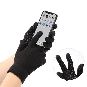 ถุงมือขี่จักรยานผู้ชายสีดำอบอุ่นสำหรับหน้าจอสัมผัสกันลื่นอะคริลิคสำหรับกีฬาฤดูหนาวและกิจกรรมกลางแจ้ง - Product Image 6