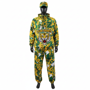 Conjunto de Chaqueta Cortavientos de Nailon y Poliéster Premium de Talla Grande, Diseño de Panel Doble Rojo y Azul con Impresión de Logotipo DTF Personalizado - Product Image 1