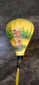 ร้านอาหารชั้นนําตกแต่งเทศกาลเหตุการณ์พรรคอุปกรณ์เวียดนามแขวนโคมไฟผ้าไหมที่มีสีสันพับโคมไฟผ้าไหมไม้ไผ่ - Product Image 3