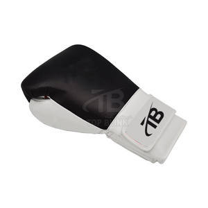 ถุงมือชกมวยคุณภาพระดับมืออาชีพถุงมือหนังติดป้ายแบบส่วนตัวพร้อมสายรัดข้อมือ - Product Image 4