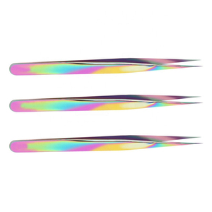 Customized Stainless Steel Isolation Eyelashes Tweezers High-quality Anti-Slip Design Improve <b>Lashes</b> Beauty Instruments - Product Image 5