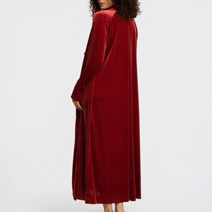 Bata de dormir de algodón y bambú para mujer, suave, de terciopelo, pijama de manga larga para mujer, ropa de estar sostenible para mujer - Product Image 6