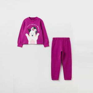 Nouveauté Vêtements pour enfants Automne Imprimé personnalisé Ensemble jogging deux pièces à manches longues décontracté en laine assorti pour garçons Jogging Sets BD - Product Image 3