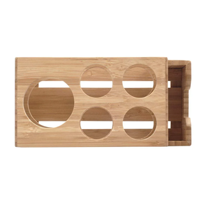 Support à brosses à dents en bois écologique à 5 emplacements – Meilleur prix – Accessoire de salle de bain durable pour hôtel – Porte-brosses à dents économique - Product Image 1