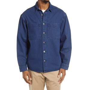 Haute qualité fabriqué vêtements décontractés à manches longues hommes chemises en jean/bonne vente mode hommes chemises en jean avec bouton vers le haut - Product Image 5