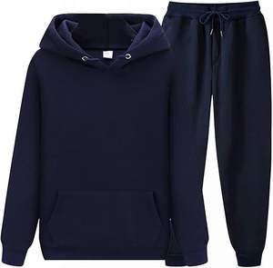 Conjunto de Sudadera con Capucha y Pantalones Deportivos Estampados Ecológicos Unisex, Tallas Grandes, Conjuntos Deportivos Personalizados al por Mayor, 2 Piezas, Chándal de Invierno para Hombre - Product Image 1