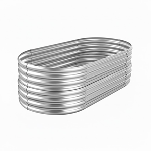 Bac à légumes ovale surélevé en métal rustique pour l'extérieur, en acier galvanisé, pour légumes, herbes, fleurs, croissance des racines GB028 - Product Image 1
