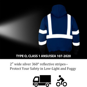 Vestes de sécurité réfléchissantes à réflecteur élevé confortables Veste de sécurité réfléchissante haute visibilité pour hommes fabriquée par les sports vestimentaires - Product Image 6