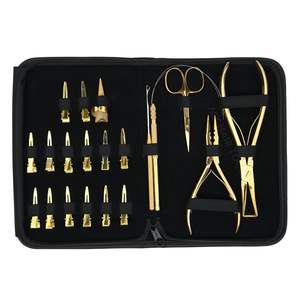 Kit de Herramientas para Extensiones de Cabello de Salón con Mini Tijeras, Gancho, Lazo de Tracción, Micro Anillo, Pinza de Bloqueo, Pinza para Quitar Cuentas, Separador de Dedos - Product Image 6