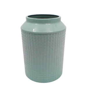 Florero de hierro con forma de cilindro alto, color terracota, aspecto mate para centros de mesa de boda, florero de Metal - Product Image 6