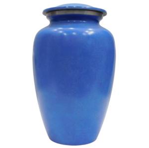 Urnas de cremación de aluminio para adultos con banda de grabado de Peltre y esmalte de color rojo acabado para cenizas humanas. - Product Image 5