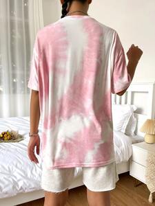 T-shirt pour femmes 100% polyester respirant, léger, manches courtes, col rond, logo personnalisé, tee-shirt élégant décontracté pour filles, idéal pour l'été - Product Image 3