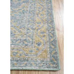 Tapis en laine noués à la main Erbe Blue, motifs médaillon rectangulaires en puzzle pour entrée et chambre - Modèle GS-16 par Jaipur Rugs US - Product Image 4