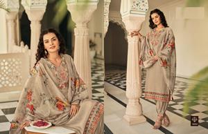 Imprimé organza dupatta avec dentelle fantaisie et tussle avec broderie et travail manuel en soie - Product Image 4