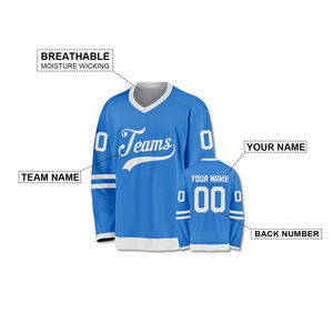 Jersey de Hockey sobre Hielo Reversible Sublimado Personalizado de Alta Calidad, Ropa de Hockey de Calidad con Logotipo Frontal, Servicio OEM - Product Image 4
