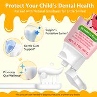 Dentifrice pour enfants YECUCE 60g, sans danger à avaler, saveur naturelle de fraise et de pastèque, nettoyage doux pour les soins des dents de bébé
