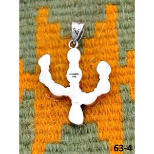 Pendentifs artisanaux Paloma et en argent sterling du sud-ouest avec technologie d'incrustation de turquoise à la sangle de monture - Product Image 4