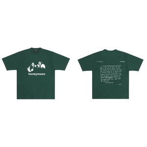 เสื้อยืดโอเวอร์ไซส์ผ้าฝ้าย100% สำหรับผู้ชายทรงใหญ่พิเศษซักโลโก้ได้ตามต้องการ - Product Image 2