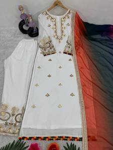 Latest Designer Heavy Faux Georgette Sequence Work <b>Kurti</b> Set by FabZone - Product Image 2