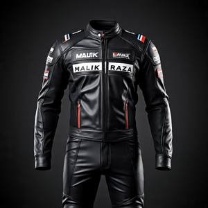 Traje de cuero genuino 100%, marca personalizada/parche, compatibilidad con airbag, exportador de equipo de carreras de seguridad profesional - Product Image 4