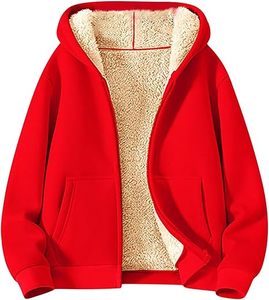 Thin <b>Red</b> <b>Wool</b> and White Sheep Skin Leather Varsity Jacket - Product Image 2
