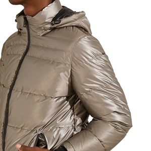 OEM Custom Printed Men's High Quality Winter Casual Puffer <b>Jacket</b> Stand Collar Front Logo Pockets Wholesale High Street - Product Image 3