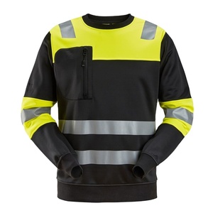 Sudadera Impermeable Personalizada con Bordado de Alta Visibilidad, Cuello Redondo, Reflectante de Seguridad, ANSI Clase 1 EN ISO 20471 Clase 2 - Product Image 1