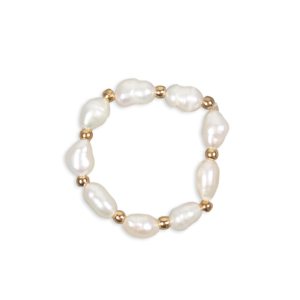 CUCOCUCA YHL R31 Anello in acciaio inossidabile color oro con madreperla, design a tema oceano che dona un'atmosfera festiva, ideale per outfit estivi - Product Image 1