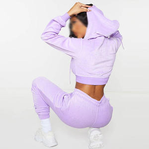 ชุดเซ็ทลำลองผู้หญิงแฟชั่นใหม่ แบบมีฮู้ด ระบายอากาศได้ดี  แบบสั่งทำได้ 2 ชิ้น แขนยาว - Product Image 3