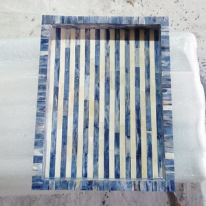 Nouveau plateau d'incrustation d'os d'art plateau de service Rectangle pour la décoration intérieure pour les mariages du Ramadan Graduations Bar Mitzvahsby tradebit - Product Image 3
