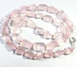 Tự Nhiên Màu Hồng Thạch Anh Hồng Mặt Hạt 9-15Mm Mặt Cắt Đá Quý 18 "Sợi Lỏng Đá Quý Top Grade 250 Carats Vòng Cổ Nugget - Product Image 6