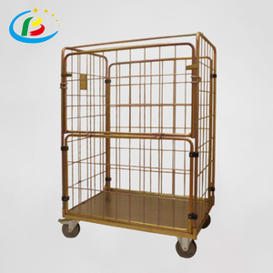 Xe đẩy hàng siêu thị, khung kim loại, 3 mặt gấp gọn, an toàn, có thể tùy chỉnh, thiết bị kho hàng OEM - Product Image 3