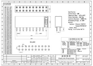 Proveedor de conectores pin y hembra de Vietnam, enchufe recto hembra de doble fila de 2,54 MM, extremo Y - Product Image 2