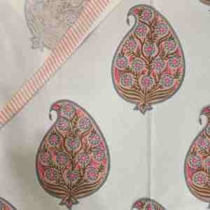 100% algodón bloque de mano impreso MESA DE LINO patrón bordado cubierta de mesa hecho a mano producto Real manteles - Product Image 3