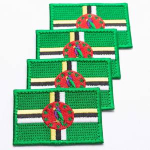 La bandera del país de Dominica Emblema nacional Hierro bordado en, Parche bordado de la bandera de Dominica - Product Image 3
