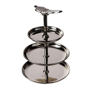 ที่วางเค้กทันสมัยสำหรับบ้านโรงแรม,ที่วางเค้กโลหะสีเงินสำหรับเค้กงานเลี้ยงวันเกิดงานแต่งงานร้านอาหาร - Product Image 3