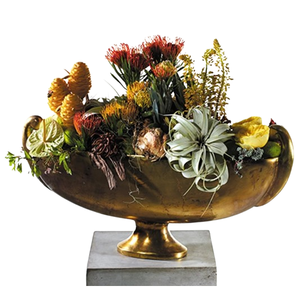 Bol de finition doré de décoration de haute qualité en aluminium massif avec base de support à vendre au prix le plus bas - Product Image 1