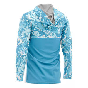 Nueva llegada de buena calidad 100% poliéster Spandex ropa deportiva ropa de pesca camisas con capucha manga larga UPF 50 + camisas de protección solar - Product Image 5