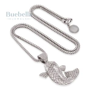 Utsurimono Koi Fish collar 14K oro helado Hip Hop colgante para hombres símbolo de equilibrio y fuerza joyería ostentosa de lujo - Product Image 6