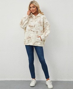 Nouveau Camo De Luxe Femmes Hoodies Haute Qualité Coton Polaire Acide Lavage Pull Lourd Streetwear Boxy Fit Hiver Automne - Product Image 4