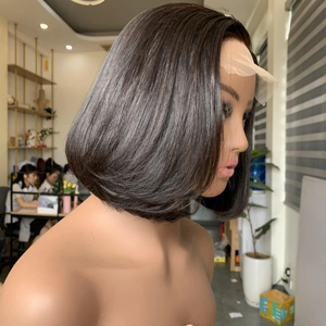 Extensiones de cabello humano de doble trama sin procesar con estilo Pixie Cut 100%, máquina de extensiones de cabello humano de doble trama 100%, tejido de cabello crudo vietnamita - Product Image 1