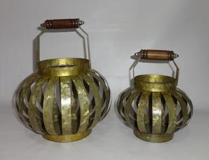 ANTYQ HOME Hierro antiguo Hecho a mano Durable Vela Pilar Titular Linterna Mesa Soporte de regalo decorativo para el hogar Navidad Pascua - Product Image 3