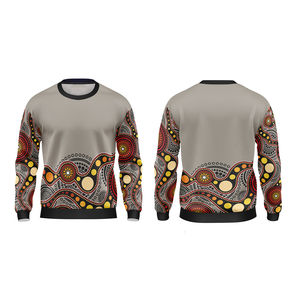 Ropa estampada a la moda, sudadera de algodón liso para hombre, último diseño, sudadera de sublimación de cuello redondo, mezcla básica de algodón - Product Image 1
