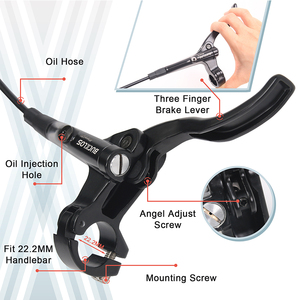 Kit de Freio a Disco Hidráulico de Alumínio BUCKLOS para Bicicletas de Estrada e MTB com Rotor de 160mm – Freio a Óleo para Bicicleta, Peças de Atualização - Product Image 3