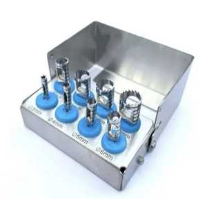 Kit de forets manuels pour implants dentaires Astrin Surgical de haute qualité, 8 pièces, en acier inoxydable, pour l'extraction osseuse - Product Image 6