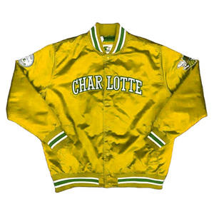 Veste d'université en satin pour hommes, couleur d'hiver personnalisée, 80s rétro, mode, démarreur côtelé, manchette élastique - Product Image 3