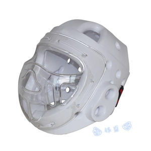 หมวกชกมวยแบบเต็มหน้าหมวกกันน็อคแบบมืออาชีพทำจากหนังหมวกกันน็อคระดับไฮเอนด์สำหรับป้องกันการชกมวย - Product Image 2